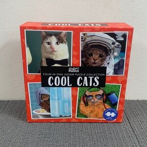 Professor Puzzle 4 in 1 Jigsaw Puzzle Collection Cool Cats Total 1000 pieces